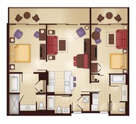 2 bedroom floor plan kidani