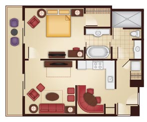 1 bedroom villa floor plan